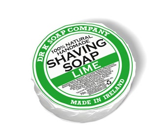 Shaving Soap, Lime, All Natural, Handmade in Ireland