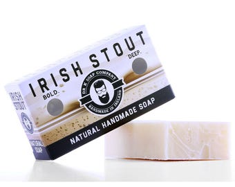 Savon Irish Stout, fait main bois de cèdre, orange patchouli