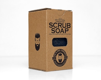 Scrub Soap, XL Size, 8oz 225g - All Natural, Handmade in Ireland