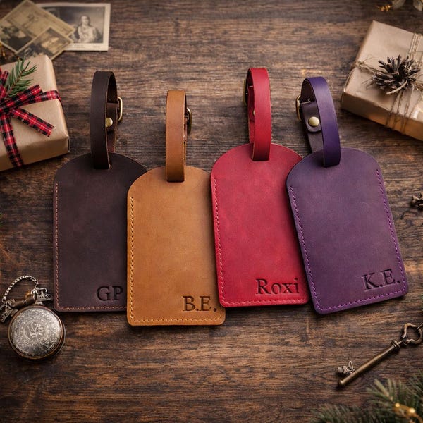 Leather Luggage Tag, Personalized Luggage Tag, Leather Luggage Tag, Personalized Luggage Tags, Easter gift,Wedding favors,Bridesmaid Gift