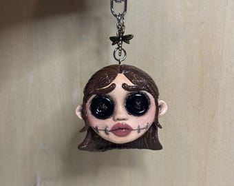 Aangepast | Gepersonaliseerde sleutelhanger | Op koraal geïnspireerde sleutelhanger | Sleutelhanger met knopogen