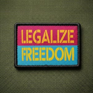 Legalize Freedom Patch 2x3” | Removable Morale Patch with Hook & Loop Backing | Funny Tactical Meme Patch