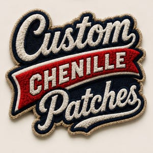 Create Your Own Custom Chenille Patches, Personalized Chenille Jacket Patches, Chenille Applique for Jacket, Bag, Clothing, Iron On & Sew On