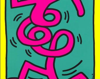Keith Haring for the Montreux Jazz Festival in 1983 - Poster Artwork