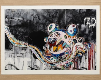 Takashi Murakami Exhibition Poster: Japanese Pop Art, Colorful