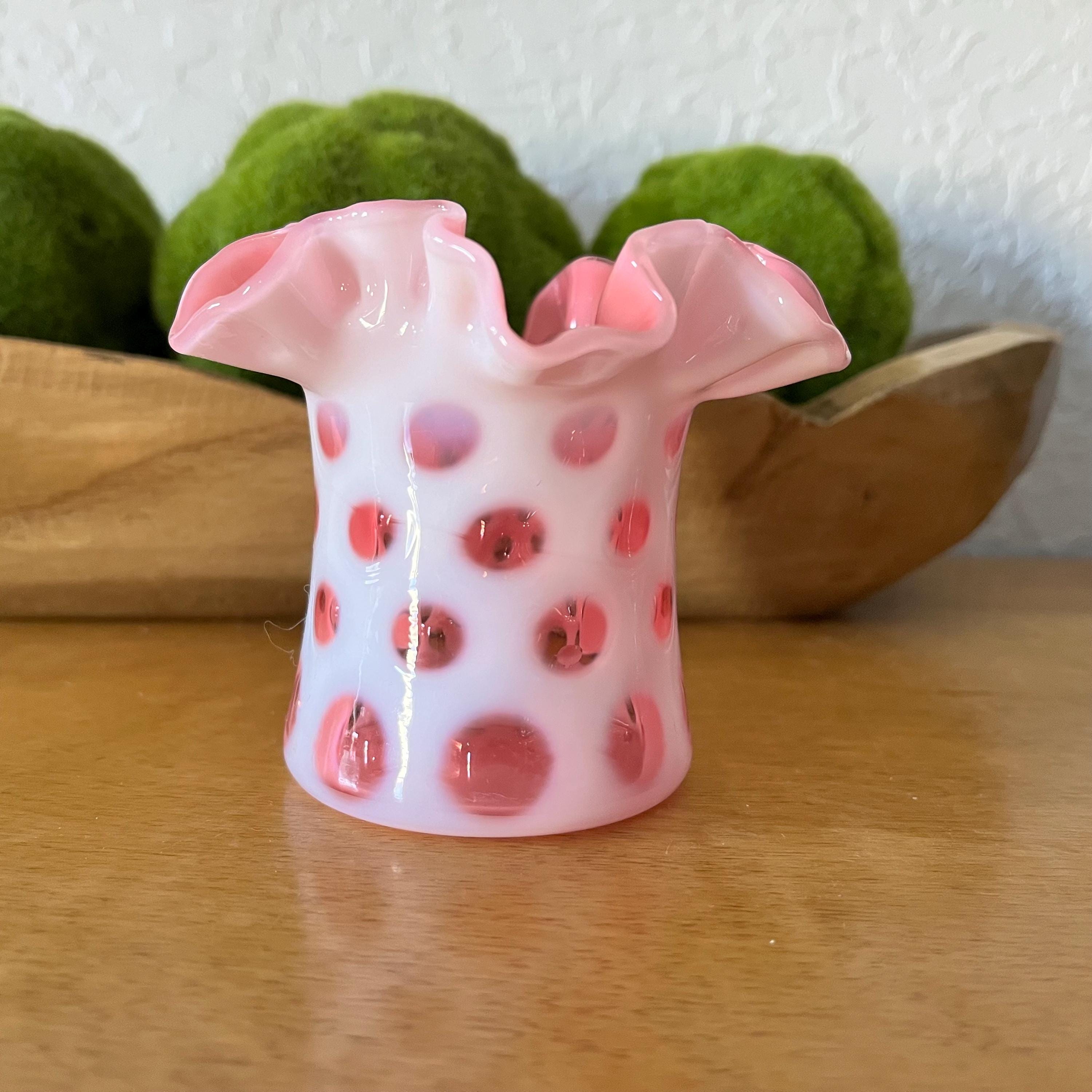 Fenton Coin Dot Vase - Etsy