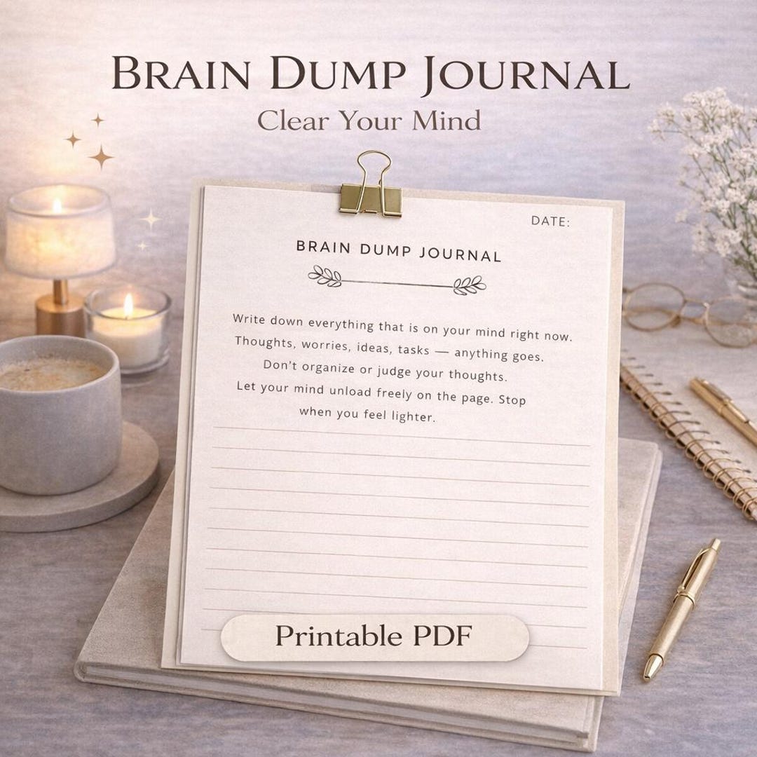 Brain Dump Journal PDF Printable – Clear Your Mind, Mental Clarity ...