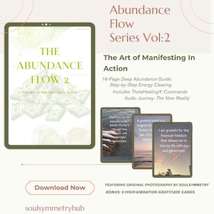 Abundance Mindset  Journal 2 Manifesting Guide, Wealth Consciousness Workbook, Gratitude Cards (Digital Download)