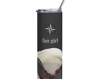 Kpop Tumbler 20oz | Stainless Steel Travel Mug with Straw | Concert Gift | Compass Design