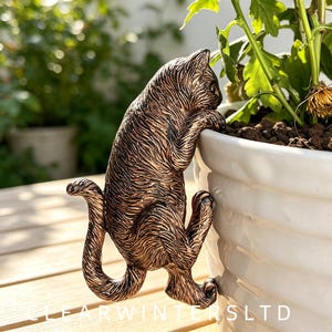 Figuras de resina surtidas de animales para macetas: gato, dinosaurio, perezoso, tortuga. Decoración para macetas colgantes, jardín, balcón, plantas. Regalo ideal.