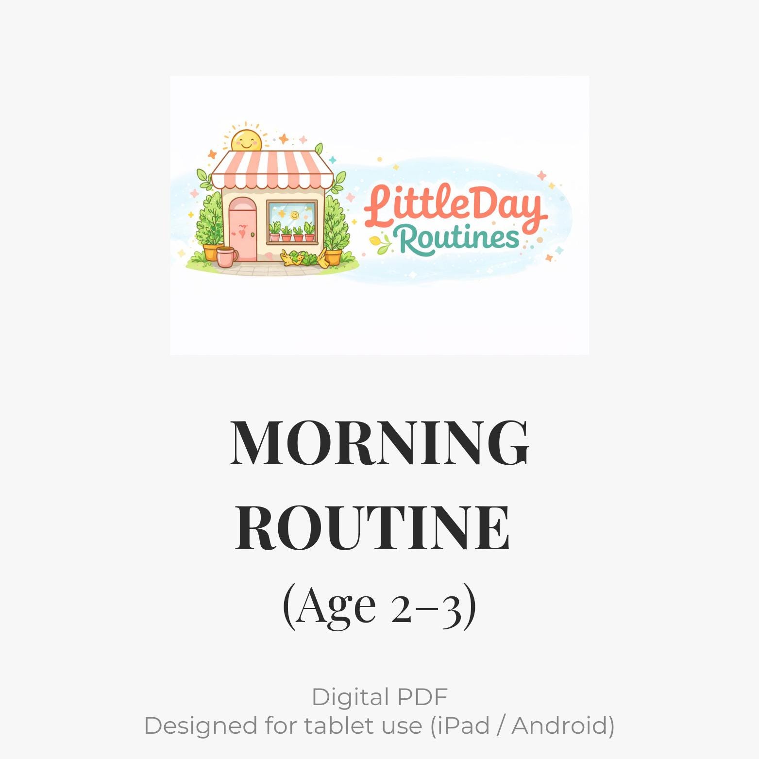 Good Routine Tablet Toddler Morning Routine Chart for Tablet | Visual Schedule for 2–3 Year ...
