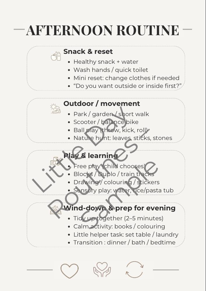 Toddler Afternoon Routine Chart for Tablet | Visual Schedule for 2–3 ...