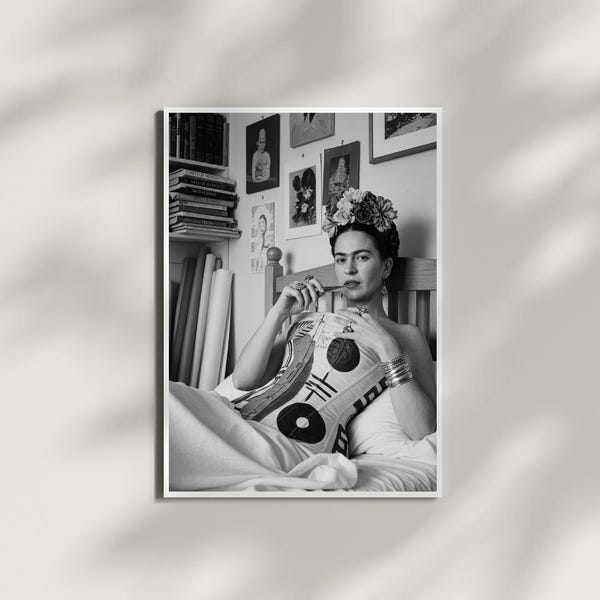 Lámina de Frida Kahlo, láminas fotográficas, póster vintage, arte de Frida Kahlo, póster retro, póster en lienzo