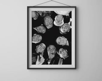 Póster icónico de Los Soprano, impresión para televisión, arte mural en blanco y negro, descarga instantánea, póster vintage, descarga digital