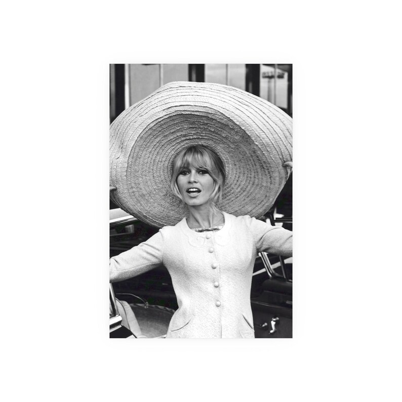 Brigitte Bardot Poster, Hollywood Schwarzweiß Wandkunst, Vintage Print, Fotografie Drucke, Leinwand Poster Bild 7