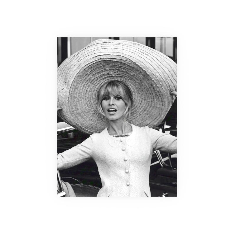 Brigitte Bardot Poster, Hollywood Schwarzweiß Wandkunst, Vintage Print, Fotografie Drucke, Leinwand Poster Bild 5