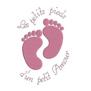 Motif De Broderie Machine Petits Pieds Bebe En Applique Etsy