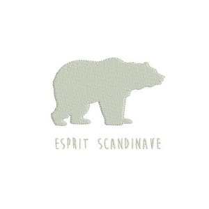 motif de broderie machine silhouette ours esprit scandinave téléchargement immédiat