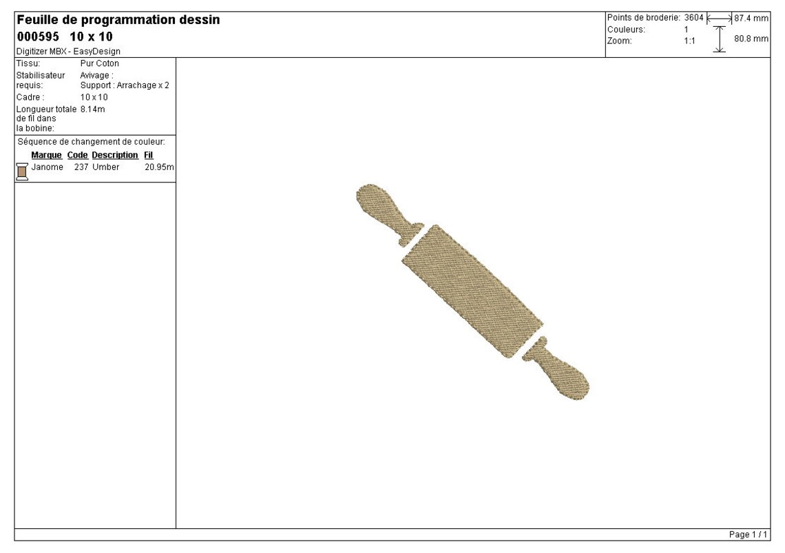 Instant Download Roll Pastry Rolling Pin Embroidery Design Etsy