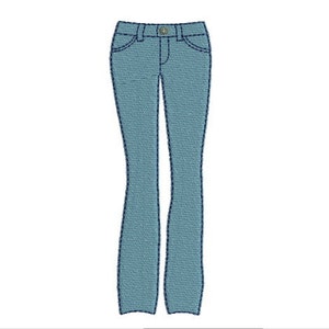 May include: A pair of blue denim jeans with a classic five-pocket style.