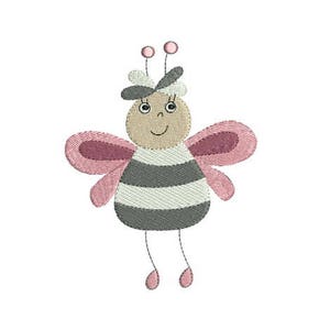 Embroidery design machine bee instant download