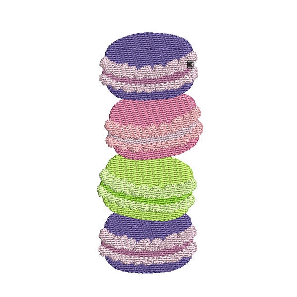 Motif de broderie machine macaron gâteau téléchargement immédiat.