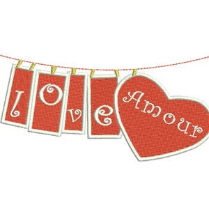 Download immediato di ricamo design macchina San Valentino cuore