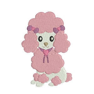 Instant download machine embroidery design Poodle dog