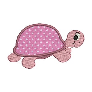 Instant download embroidery design applique turtle