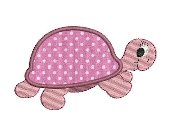 Instant download embroidery design applique turtle