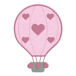 Instant download Hot Air Balloon embroidery design machine applique