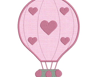 motif de broderie machine montgolfière ballon dirigeable téléchargement immédiat