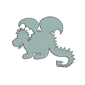 Borduurontwerpmachine silhouet dinosaurus direct downloaden