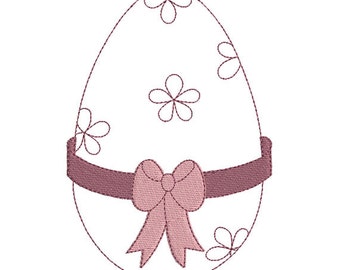 Digital Machine Embroidery Design Easter Egg Applique Chevron - Etsy
