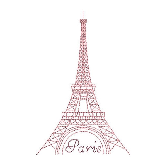 Disegno Di Ricamo Di Download Immediato Parigi Torre Eiffel Etsy