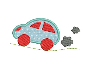 Instant download machine embroidery design applique car
