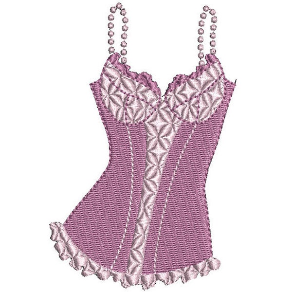 Motif de broderie machine lingerie petite nuisette.