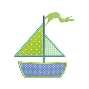 Instant download boat embroidery design applique