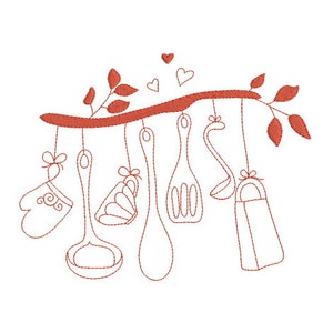 Máquina de diseño de bordado, utensilios de cocina, descarga instantánea