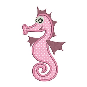 Instant download embroidery design applique sea horse animal