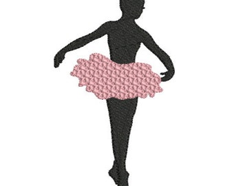 Instant download silhouette ballerina ballet shoes dance embroidery design machine