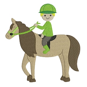 Instant download Cowboy horse riding embroidery design machine