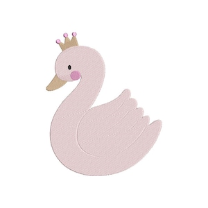 [Swan]オーダーページ Royal Swan Embroidery Design | Swan Princess | Machine