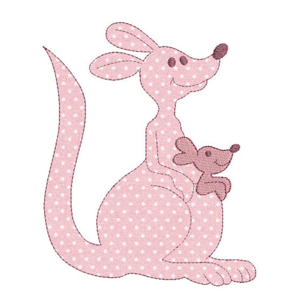 Instant Download Kangaroo Embroidery Design Applique Download Etsy