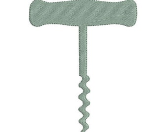 Instant download kurkentrekker fles wijn borduurwerk ontwerp machine stoffen