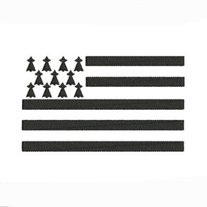Embroidery design machine Flag French region of Bretagne instant download