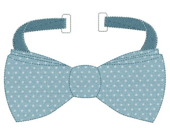Embroidery design machine applique bow tie instant download