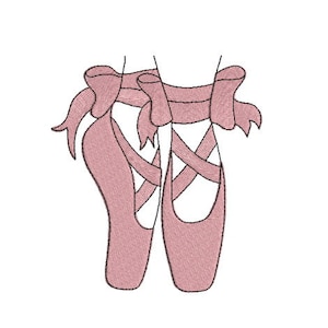 Instant download ballerina ballet shoes dance embroidery design machine