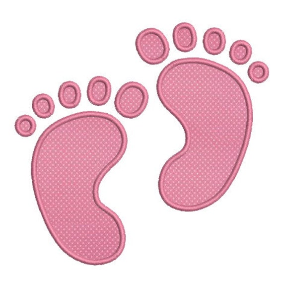 Motif De Broderie Machine Petits Pieds Bebe En Applique Etsy