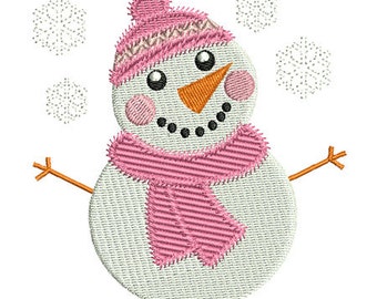 Instant download Snowman Christmas machine embroidery design